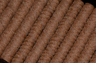 many tasty wafer roll sticks