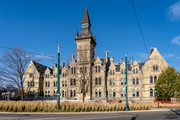 Toronto, Canada - November 20, 2020: Daniels Building in Toronto. The Daniels Building is the home to the John H. Daniels Faculty of Architecture, Landscape, and Design at the University of Toronto. 