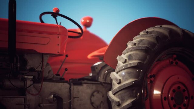 old vintage retro tractor