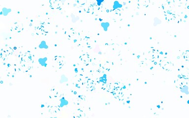 Light Blue, Yellow vector template with chaotic shapes.