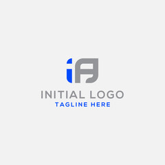 logo design inspiration for companies from the initial letters of the IA logo icon. -Vector