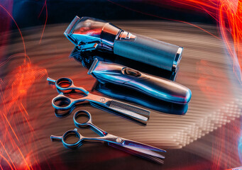Tools for the barbershop. Men's haircut