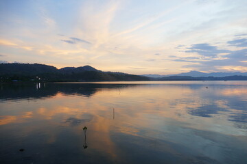 amazing view of sunrise at sea and in the tropics.