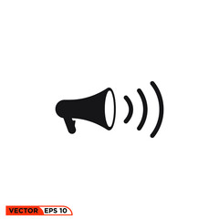 Icon vector graphic of Megaphone, good for template sound toa