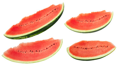 watermelon slices isolated on white