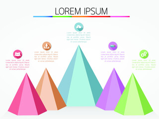 Cone infographic template