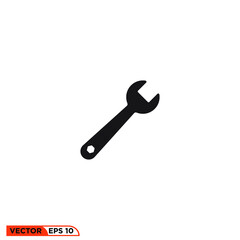 Icon vector graphic of wrench, good for template