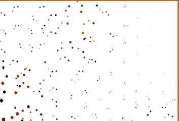 Light Orange vector background with triangles, circles, cubes.