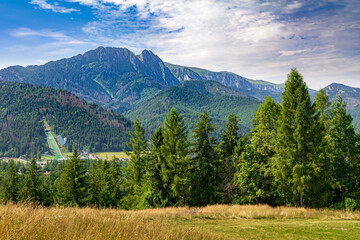 Tatry - widok na Giewont z Antałówki