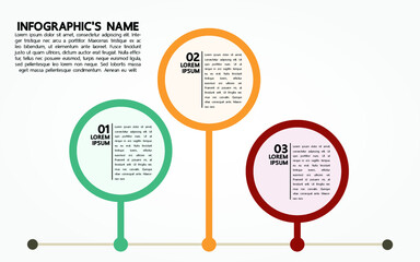 Circle and timeline option infographic template for business presentation.