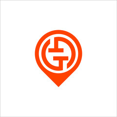 TT Pin Location Logo Design 