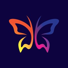 Beauty butterfly logo images