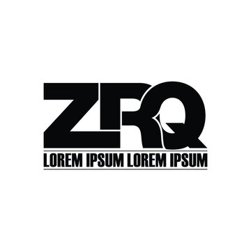 ZRQ letter monogram logo design vector