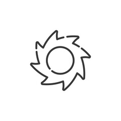 Hurricane thin line icon. Category four. Isolated weather vector illustration