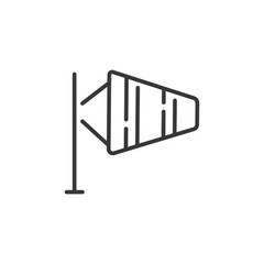 Strong wind thin line icon. Isolated weather vector illustration