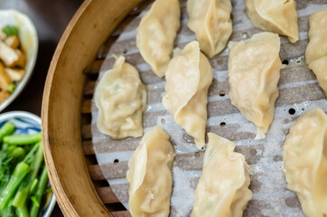 Taiwanese famous snacks of steamed dumplings