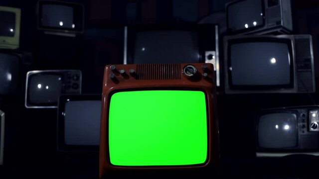 Old Vintage TV Set with Green Screen Explosion. You can replace green screen with the footage or picture you want. You can do it with “Keying” effect in After Effects. 4K.
