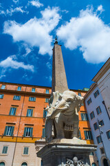 Elephant Obelisk, Bernini Sculpture, Piazza della Minerva, Rome, Italy, Europe