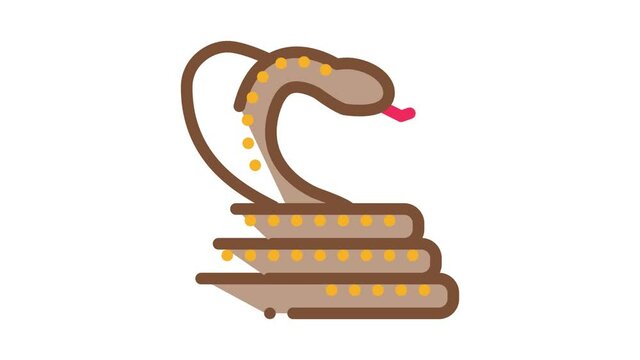 cobra anaconda malaysia Icon Animation. color cobra anaconda malaysia animated icon on white background