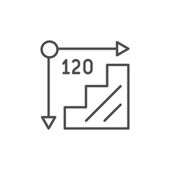 Stairs scheme line outline icon