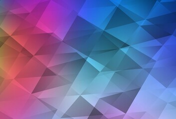 Light Multicolor vector shining triangular backdrop.