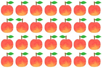 かわいい手描きのリンゴの壁紙