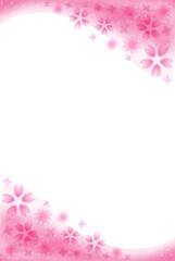 綺麗な桜の水彩フレーム