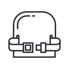 Airplane seat belt icon. Safety belt vector illustration.