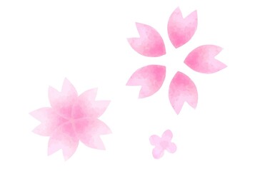 かわいい手描きの桜素材