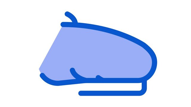 cap headdress Icon Animation. color cap headdress animated icon on white background