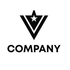 letter V star logo 