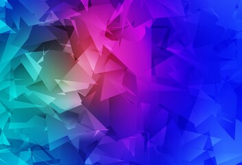 Fototapeta premium Light Blue, Red vector shining triangular layout.