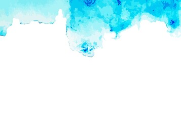 美しい水彩の青色背景