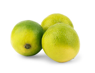 Citrus lime fruit segment isolated on white background cutout