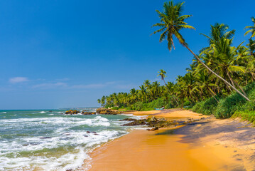 Galle shoreline on Sri Lanka island