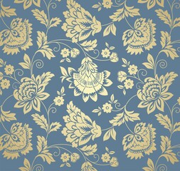 wedding card design, paisley floral pattern , India	