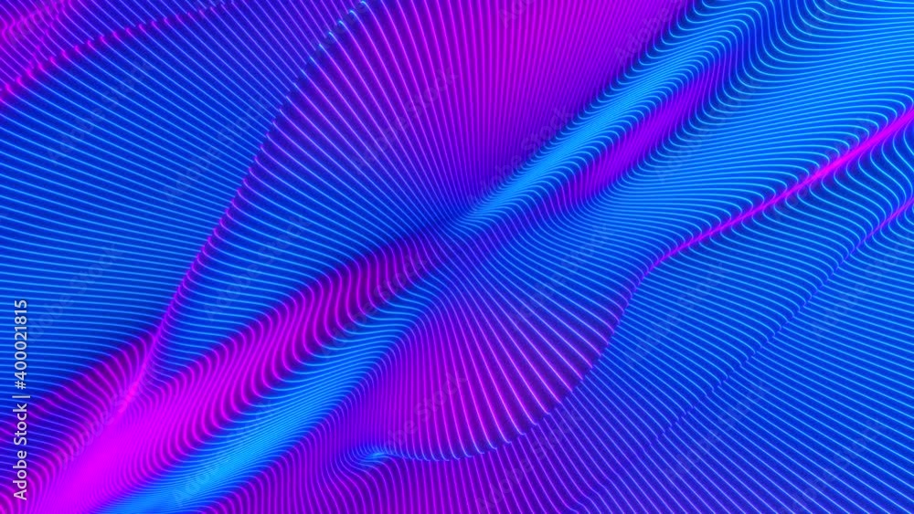 Poster abstract colorful wavy background in bright neon blue and purple colors. modern colorful wallpaper. 