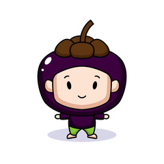 Cartoon kids with fruit costume