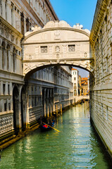 Fototapeta premium Bridge of Sights view from the bridge near San Marco square, Venice, Italy