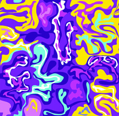 
Vector seamless pattern with a pattern similar to dripping acrylic paint or mixed multi-colored liquid compositions.