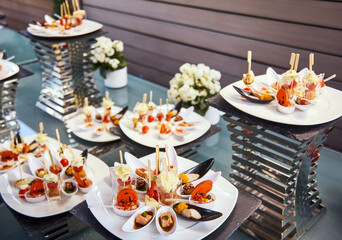 delicious snacks at the party