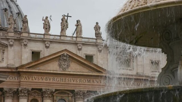 Carlo Maderno Fountain And St. Peter's Basilica, Vatican City.