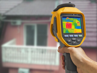 Recording With Thermal Camera Heat Loss in the attic at the family House - 400031812