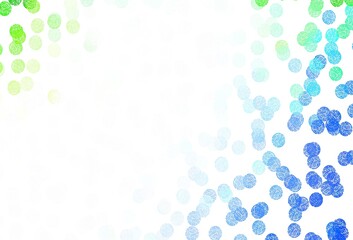 Light Green vector pattern with spheres.