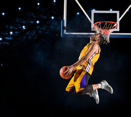 Basketball player players in action