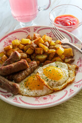 Sunny Side Up Eggs Sausage