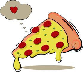 pizza salami with cheese and mozzarella, Realistic 3D Illustration