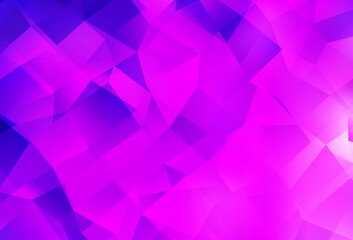 Fototapeta premium Light Purple, Pink vector shining triangular background.