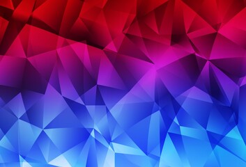 Fototapeta premium Light Blue, Red vector shining triangular layout.