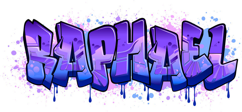The name Raphael in Graffiti Style